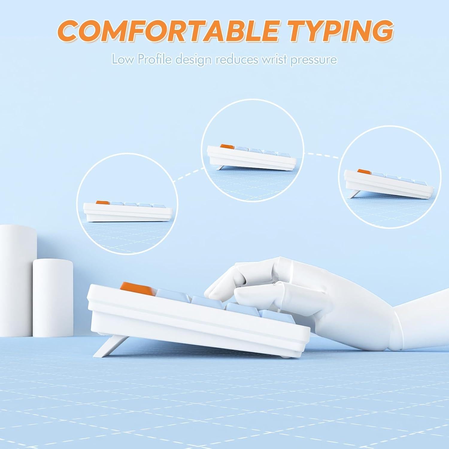 Teclado Mecánico Inalámbrico A.JAZZ AKL680 68 Teclas