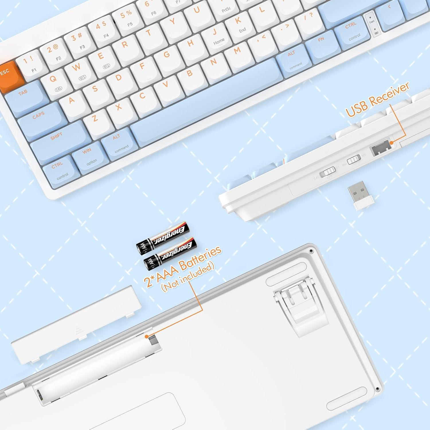 Teclado Mecánico Inalámbrico A.JAZZ AKL680 68 Teclas