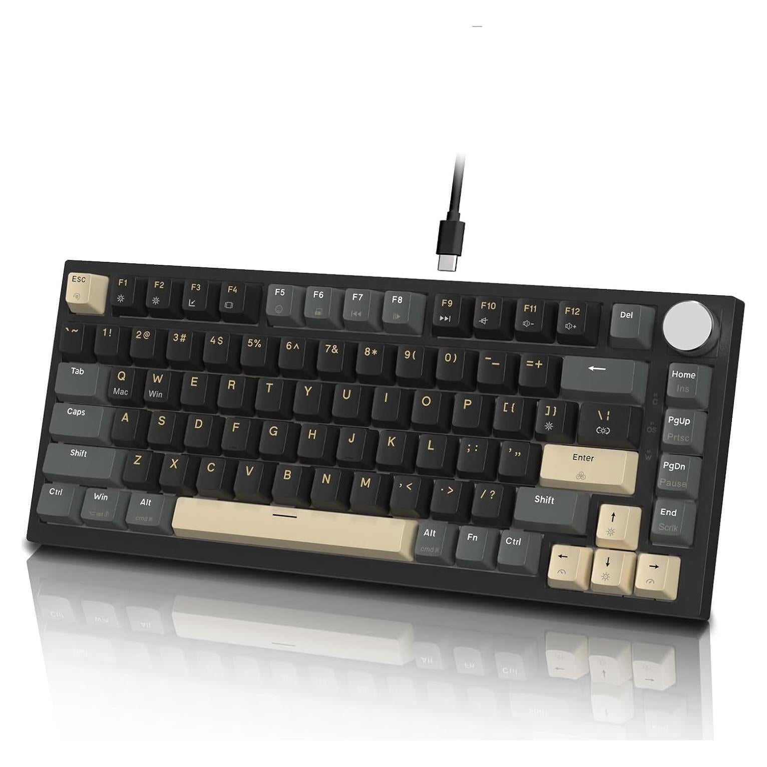 Teclado Mecánico Gaming ATTACK SHARK K85 TKL RGB PBT Negro