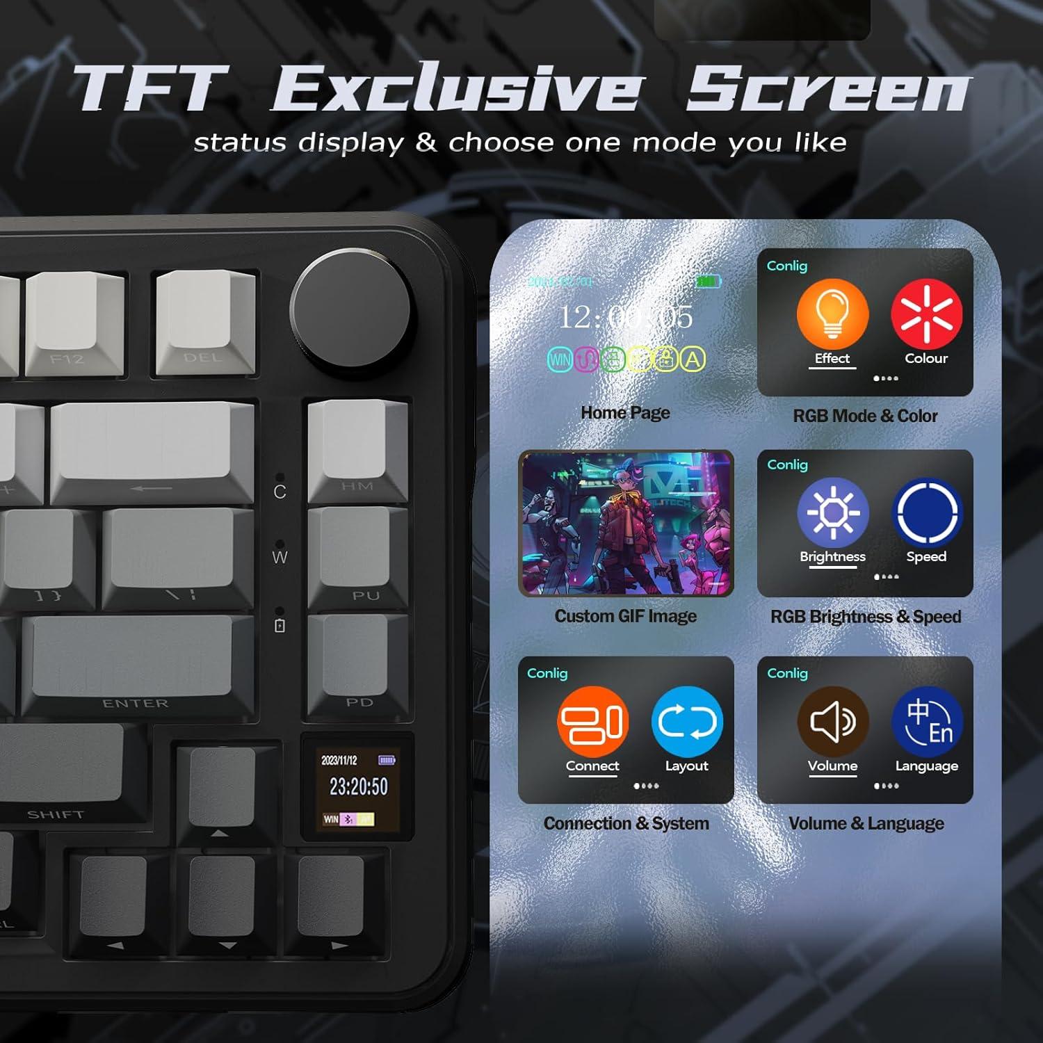 Teclado Mecánico Inalámbrico ATTACK SHARK X85 Pro RGB 75%