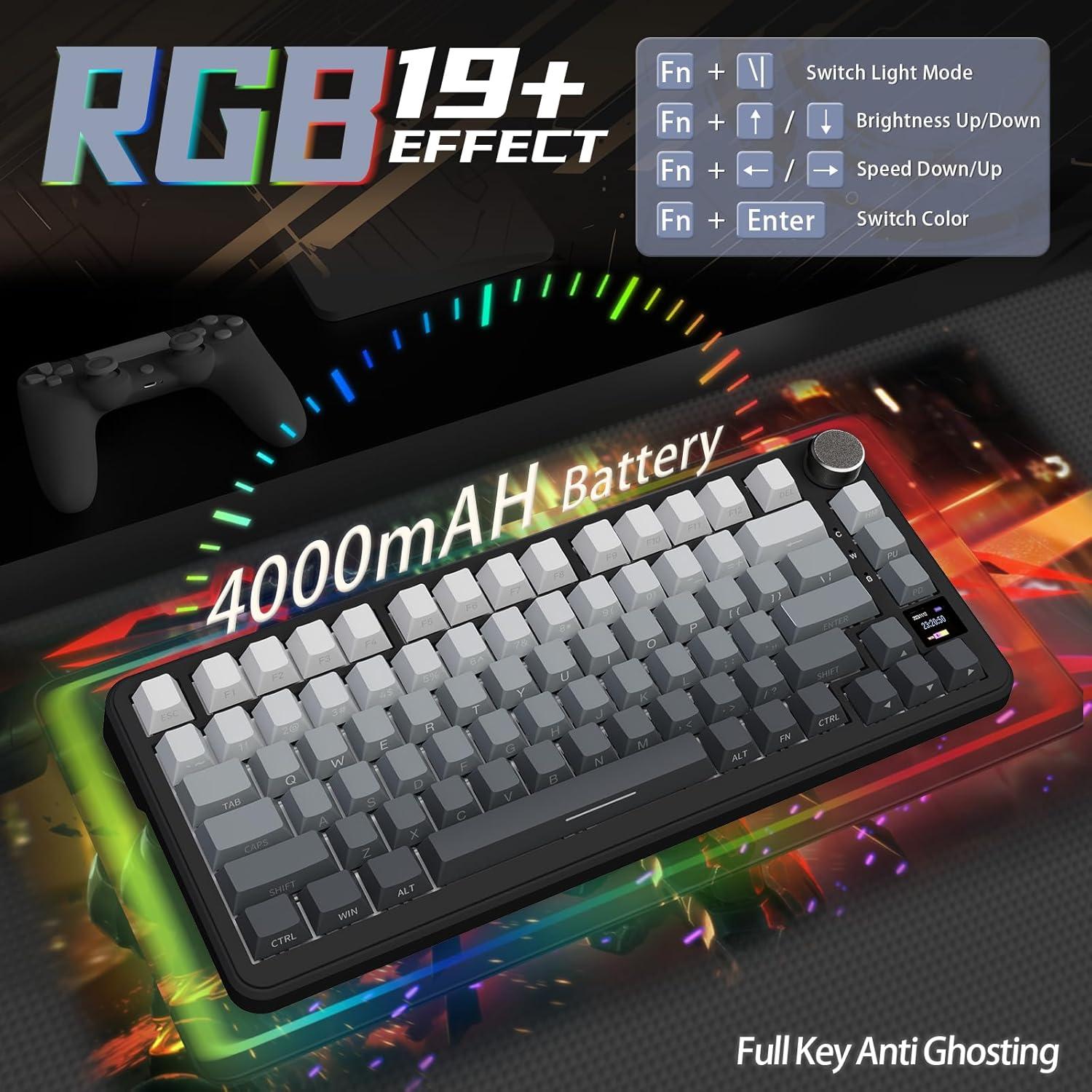 Teclado Mecánico Inalámbrico ATTACK SHARK X85 Pro RGB 75%