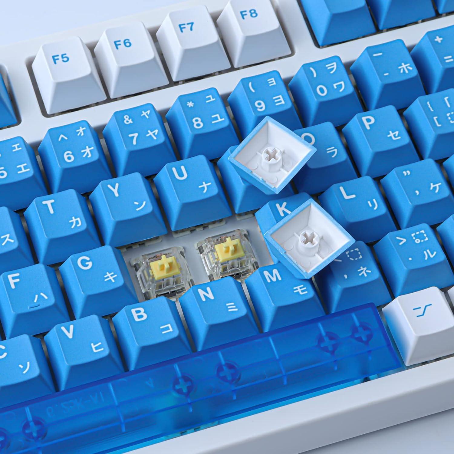 Conjunto de Teclas Mecánicas JOMKIZ PBT 134 Teclas Azul