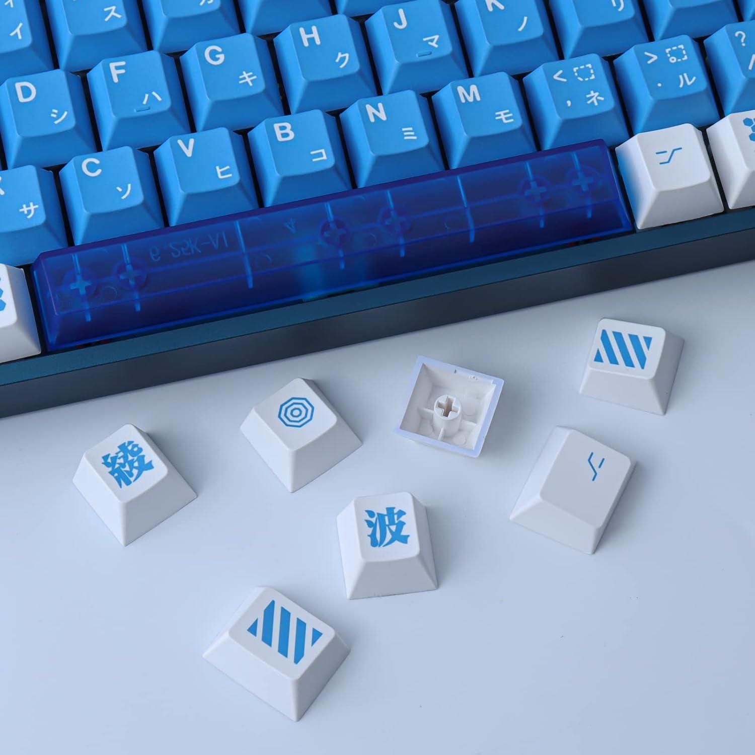 Conjunto de Teclas Mecánicas JOMKIZ PBT 134 Teclas Azul
