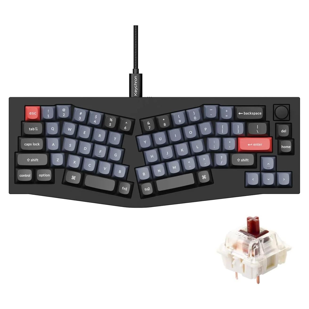 Teclado Mecánico Keychron Q8 65% Programable con Perilla Negra