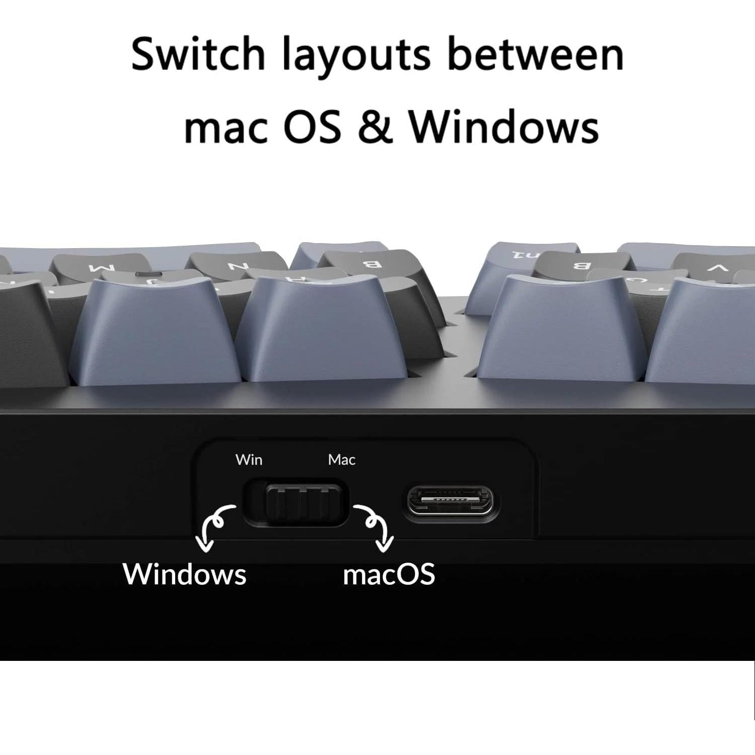 Teclado Mecánico Keychron Q8 65% Programable con Perilla Negra