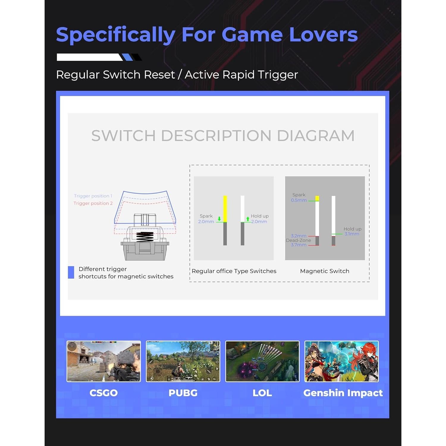 Teclado Mecánico Gaming XVX G75 85 Teclas Negro con RGB