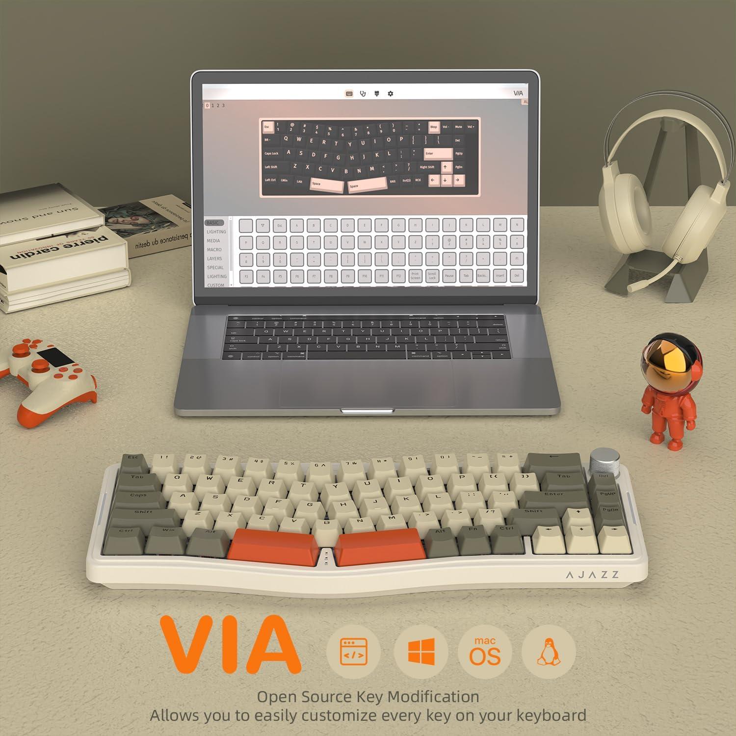 Teclado Mecánico Gaming Ajazz AKS068 68 Teclas RGB Programable