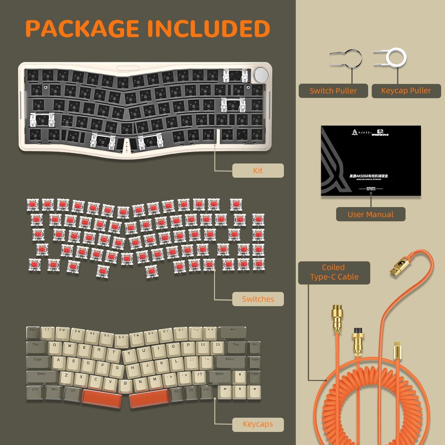 Teclado Mecánico Gaming Ajazz AKS068 68 Teclas RGB Programable