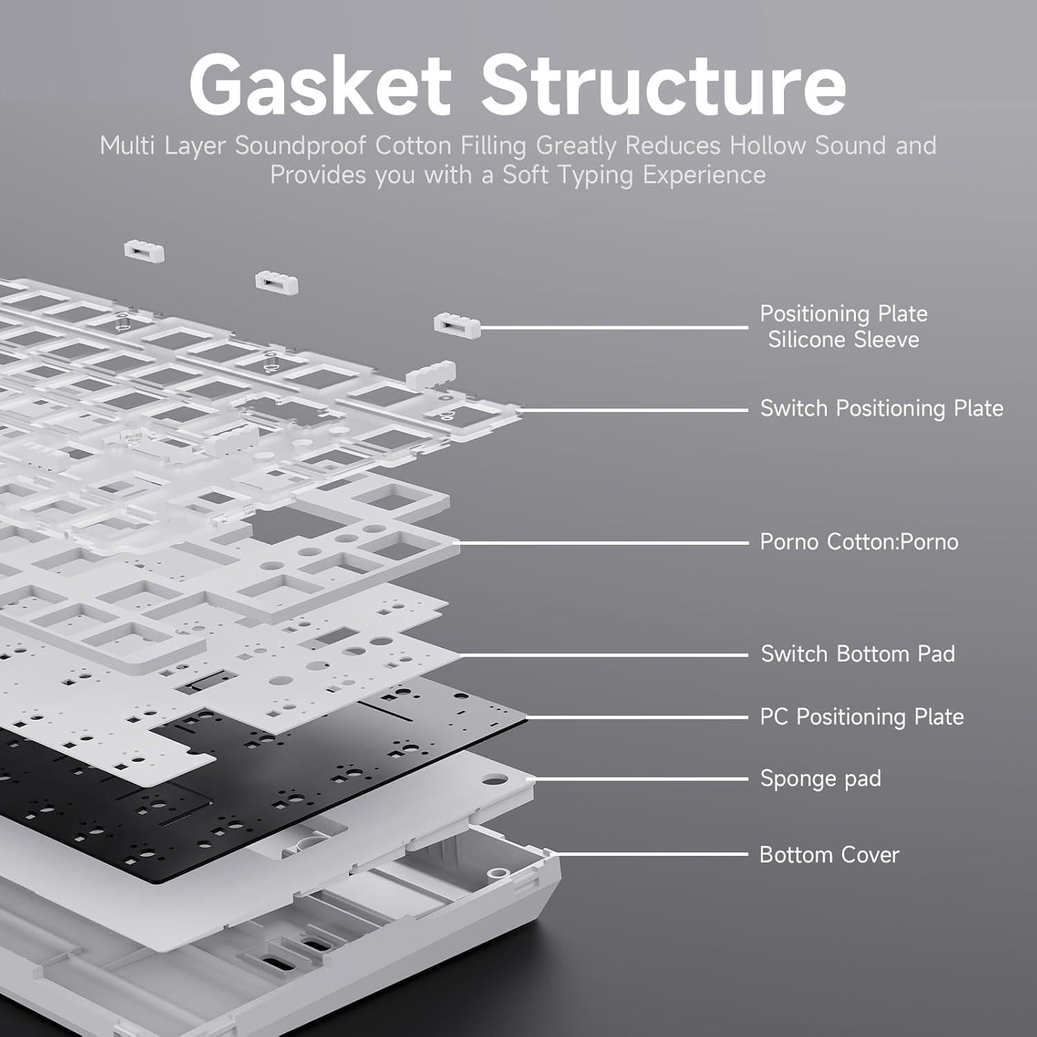 Teclado Mecánico Gaming AJAZZ AK820 75% RGB PBT 81 Teclas