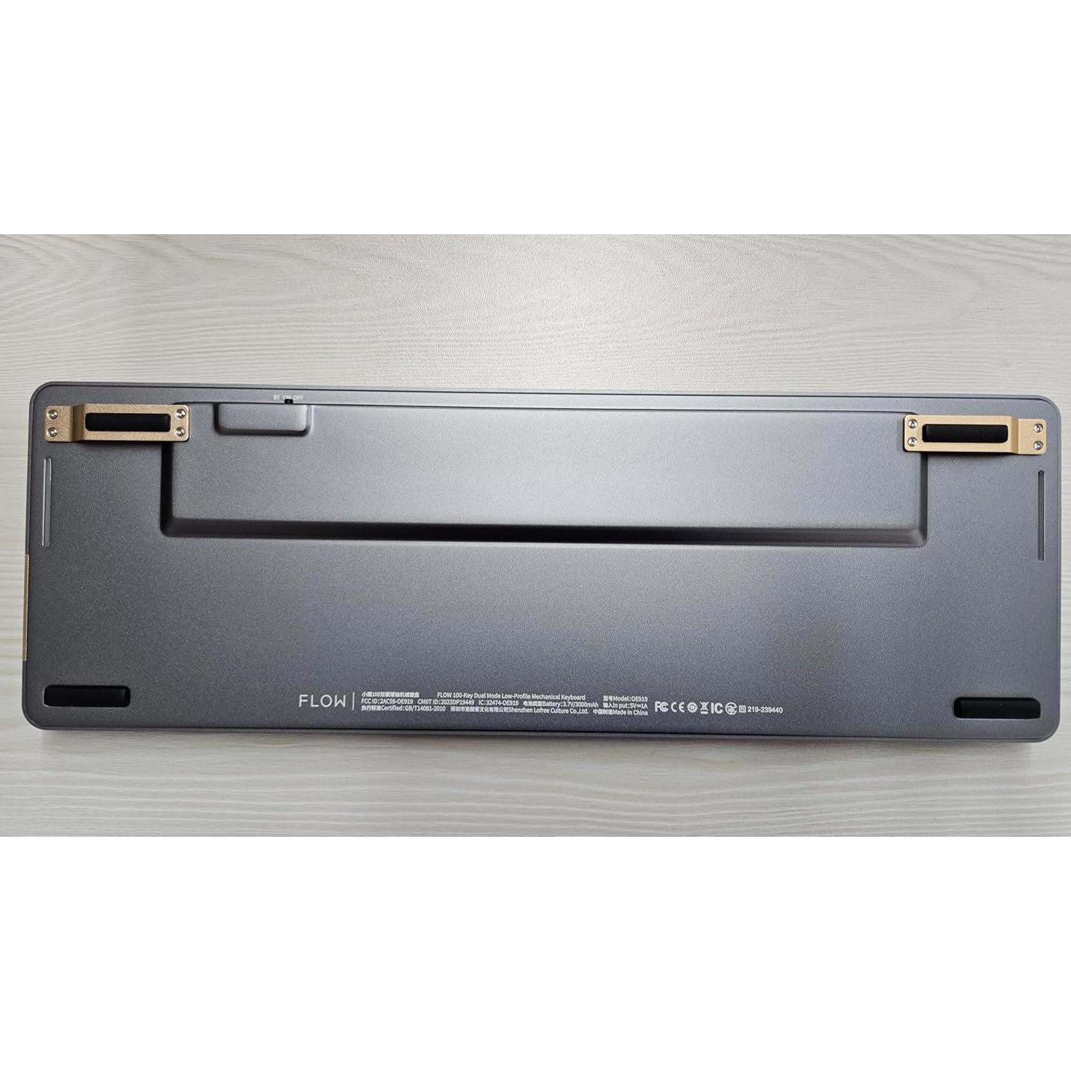 Teclado Mecánico Inalámbrico Lofree Flow - Perfil Bajo, 100 Teclas, Bluetooth, Aluminio