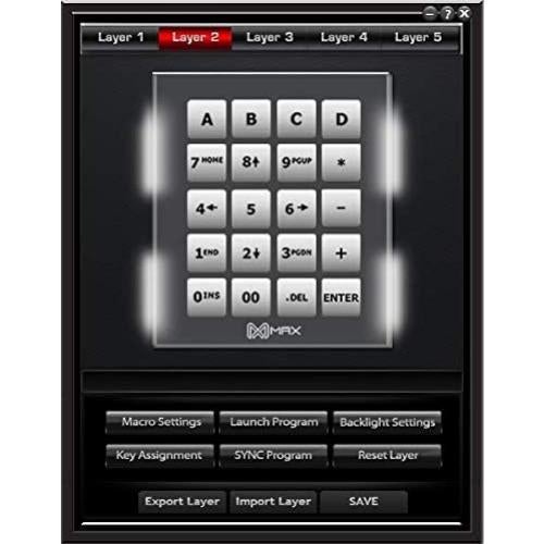 Teclado mecánico programable Max Keyboard Falcon-20 RGB