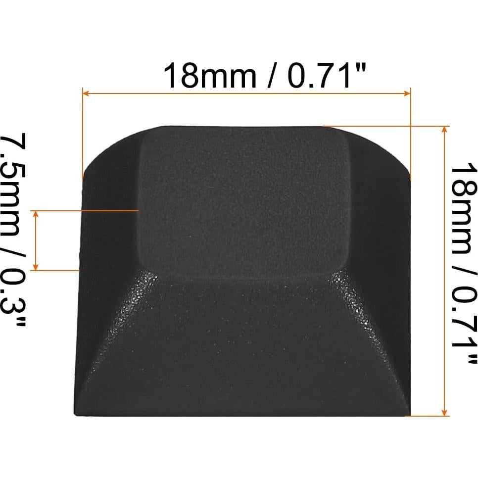 Teclas de Reemplazo PATIKIL PBT Negras para Teclado MX - 10 Unidades