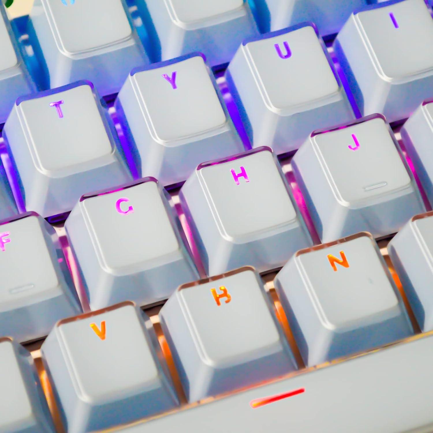 Juego de Teclas Retroiluminadas COTAIWA Azul-Blanco para Teclados Mecánicos