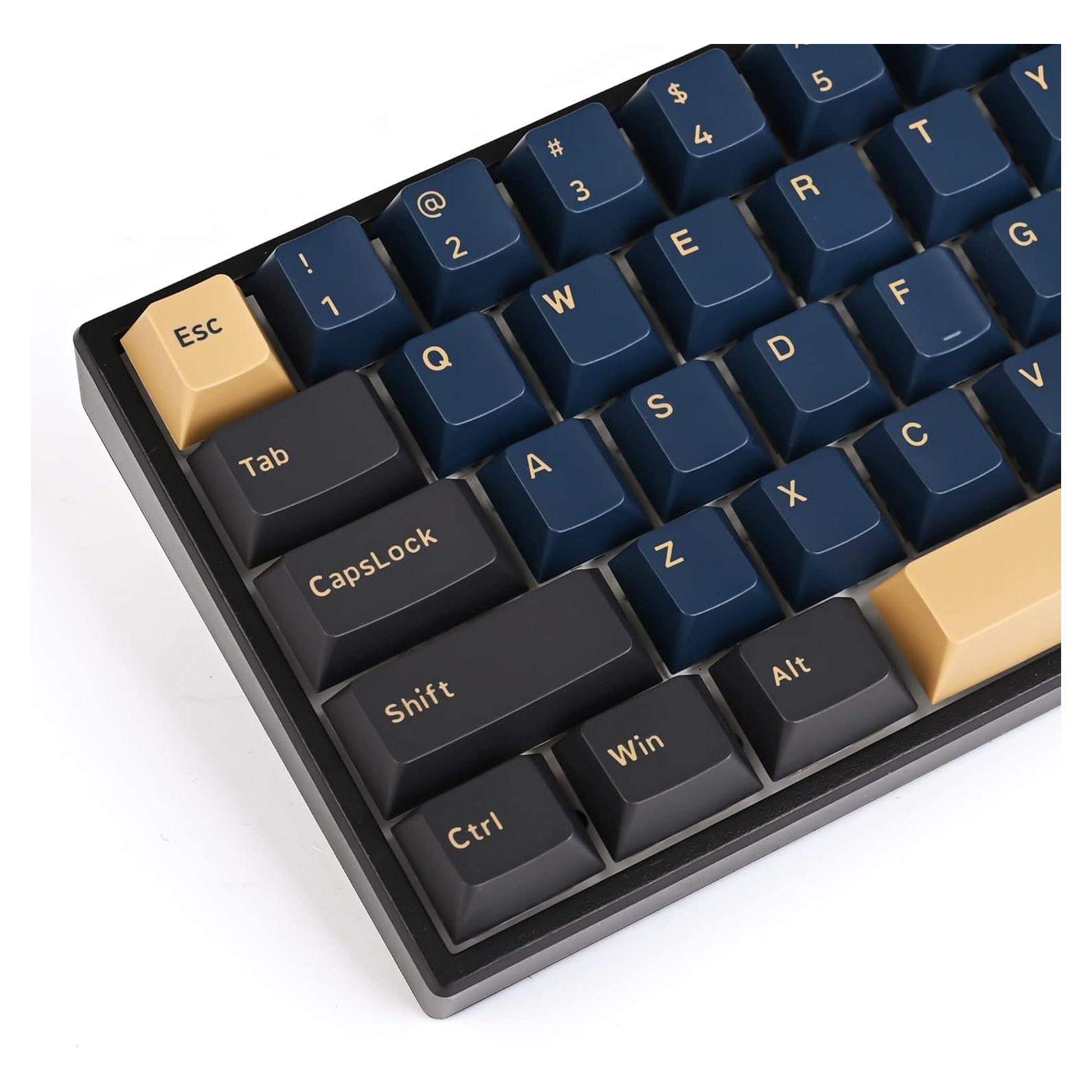 170 Keycaps PBT Personalizados Gaming ANSI US Guerrero Azul