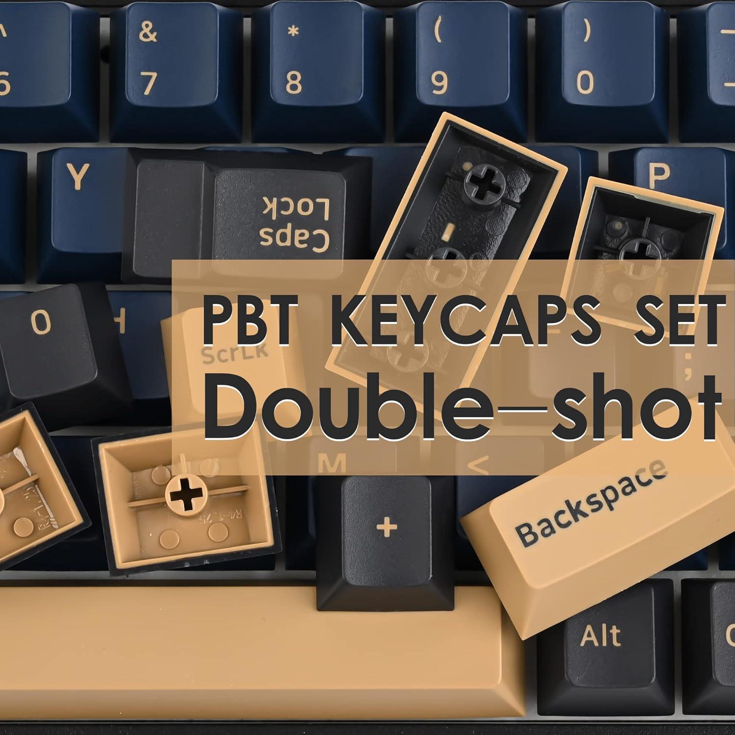 170 Keycaps PBT Personalizados Gaming ANSI US Guerrero Azul