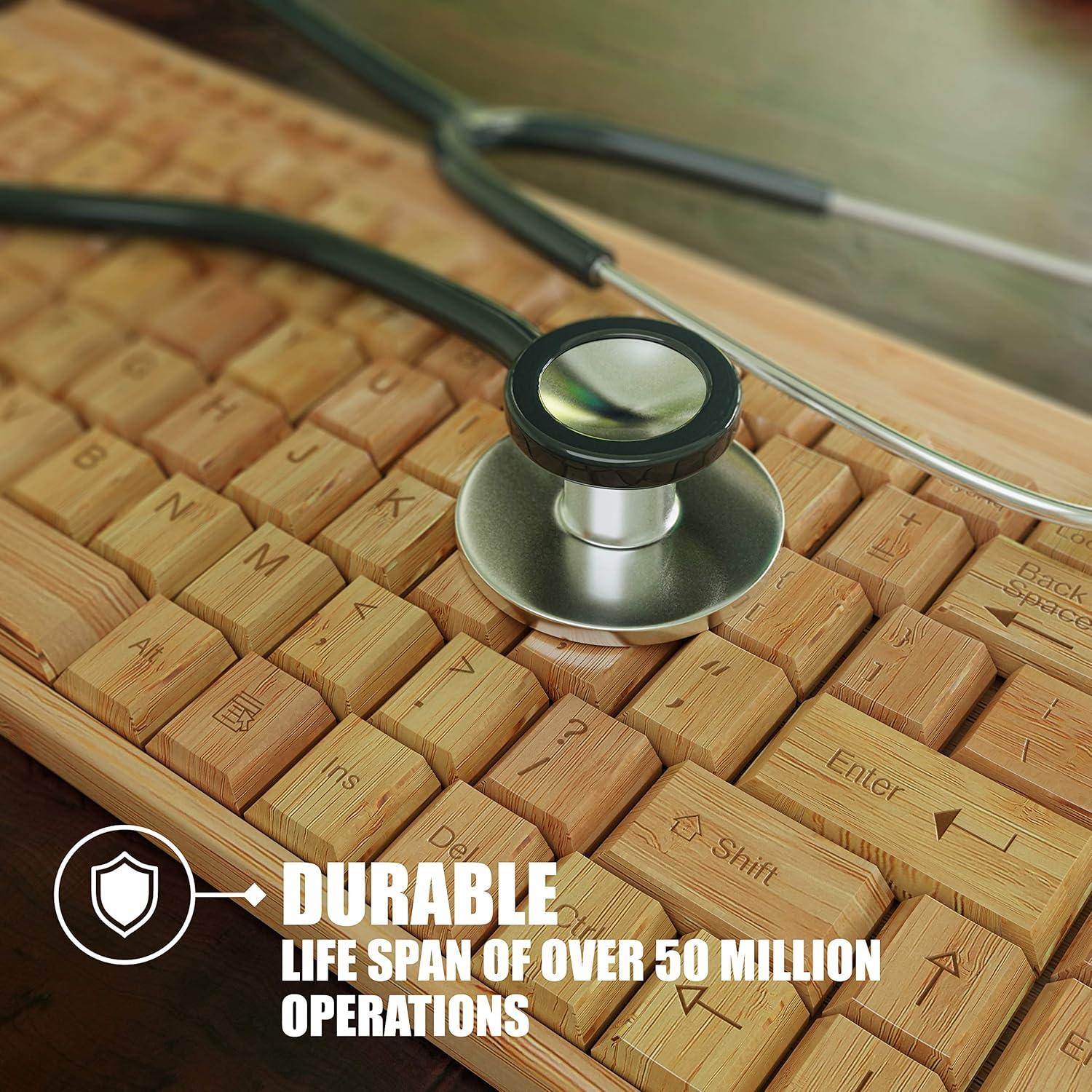 Teclado y Ratón Inalámbricos de Bambú Trio Gato - Compacto