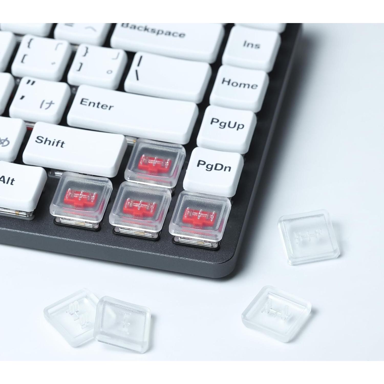 Teclas PBT Perfil Bajo Chocfox 1U 40 Piezas Blanco Frosted