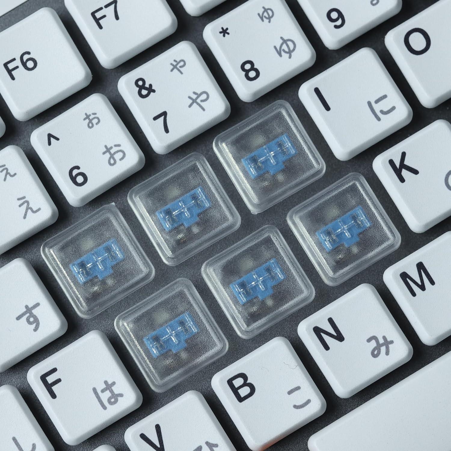 Teclas PBT Perfil Bajo Chocfox 1U 40 Piezas Blanco Frosted