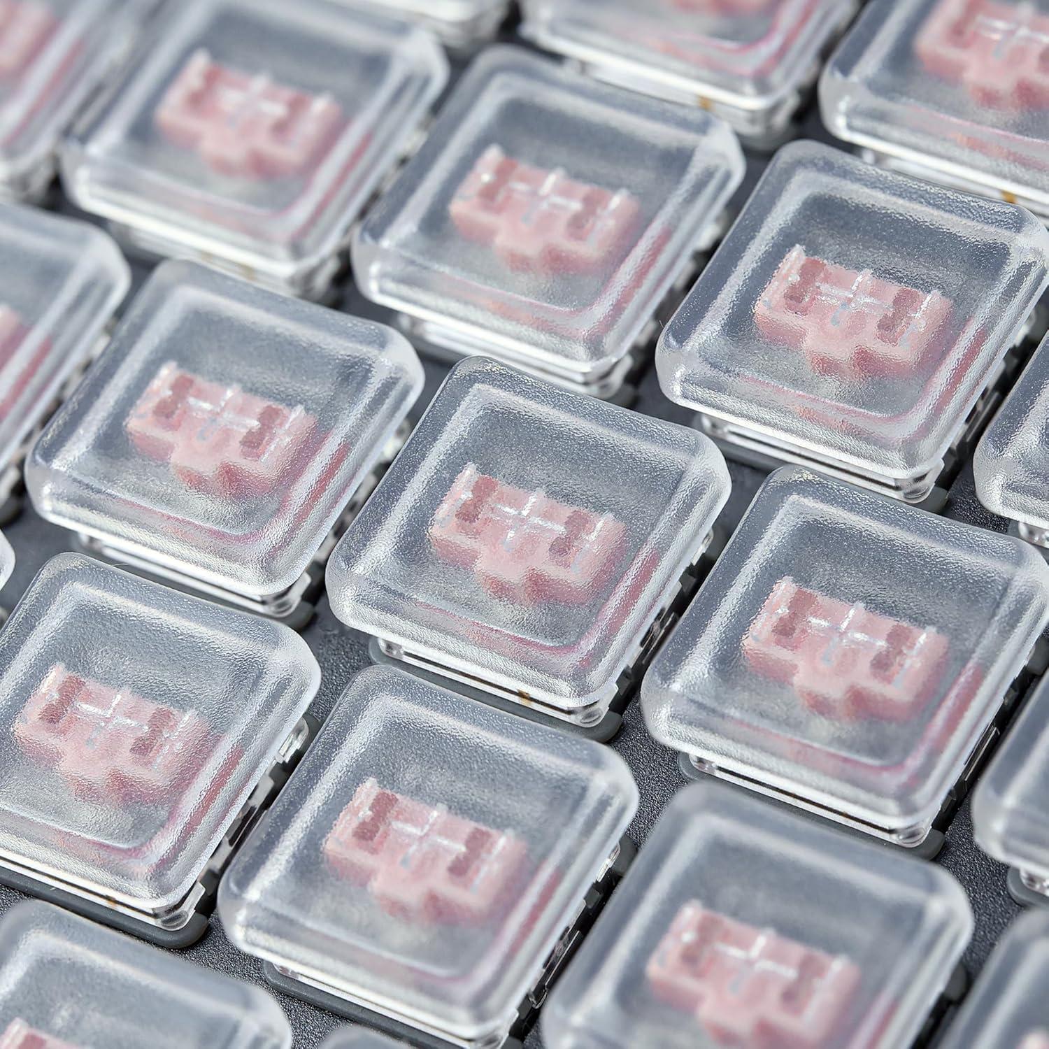 Teclas PBT Perfil Bajo Chocfox 1U 40 Piezas Blanco Frosted