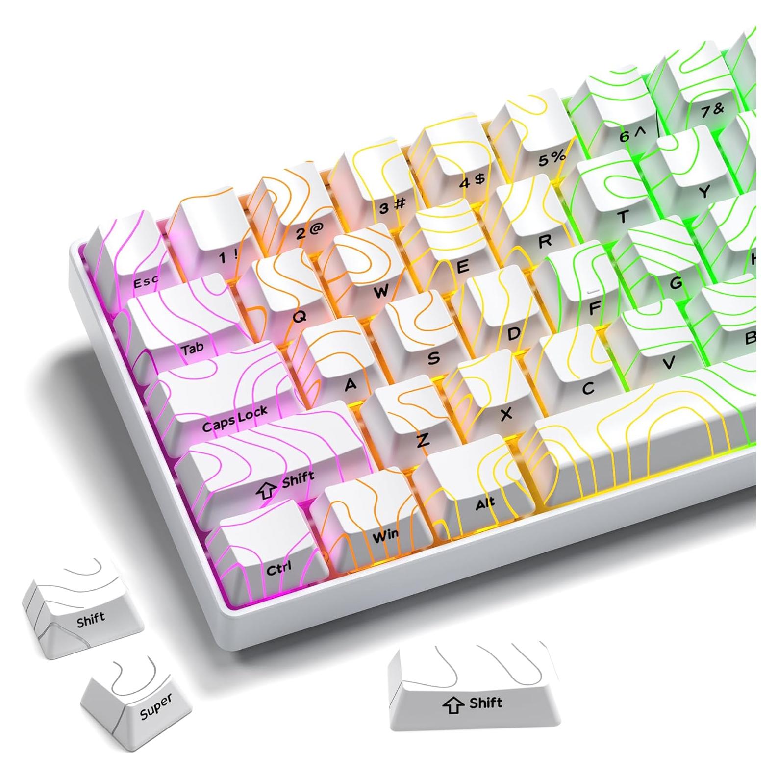 Juego de Teclas Retroiluminadas Blancas PBT XVX 140 Piezas