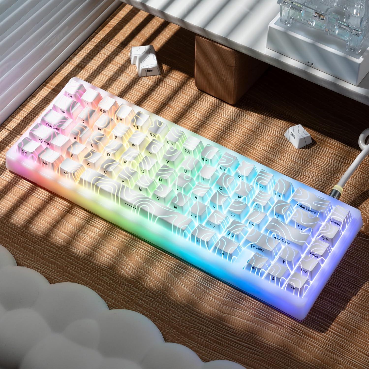 Juego de Teclas Retroiluminadas Blancas PBT XVX 140 Piezas