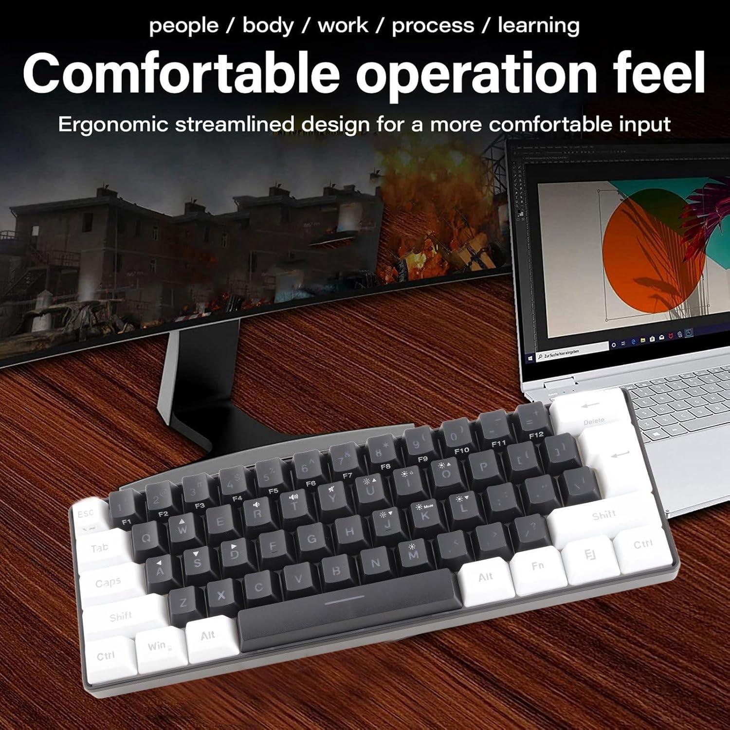 Teclado Gaming Mini RGB Goodstumbler 61 Teclas Ergonómico