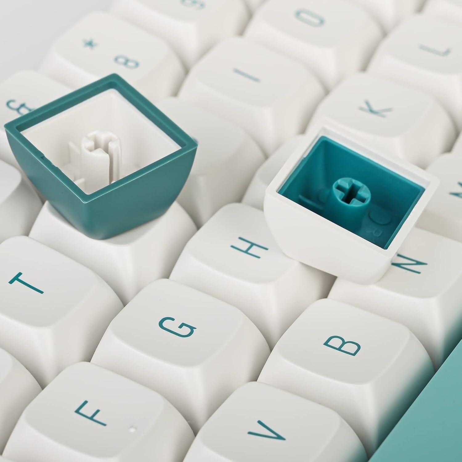 Juego de Teclas PBT Doble Tiro iRoboosta 163 Teclas Verde Blanco