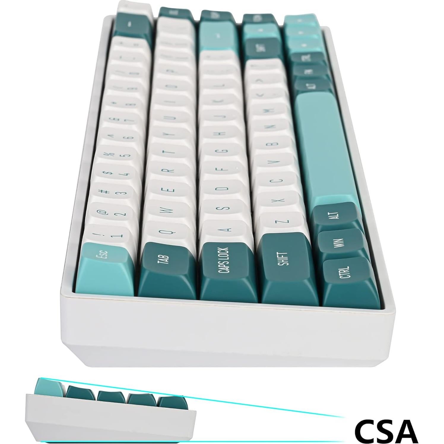 Juego de Teclas PBT Doble Tiro iRoboosta 163 Teclas Verde Blanco