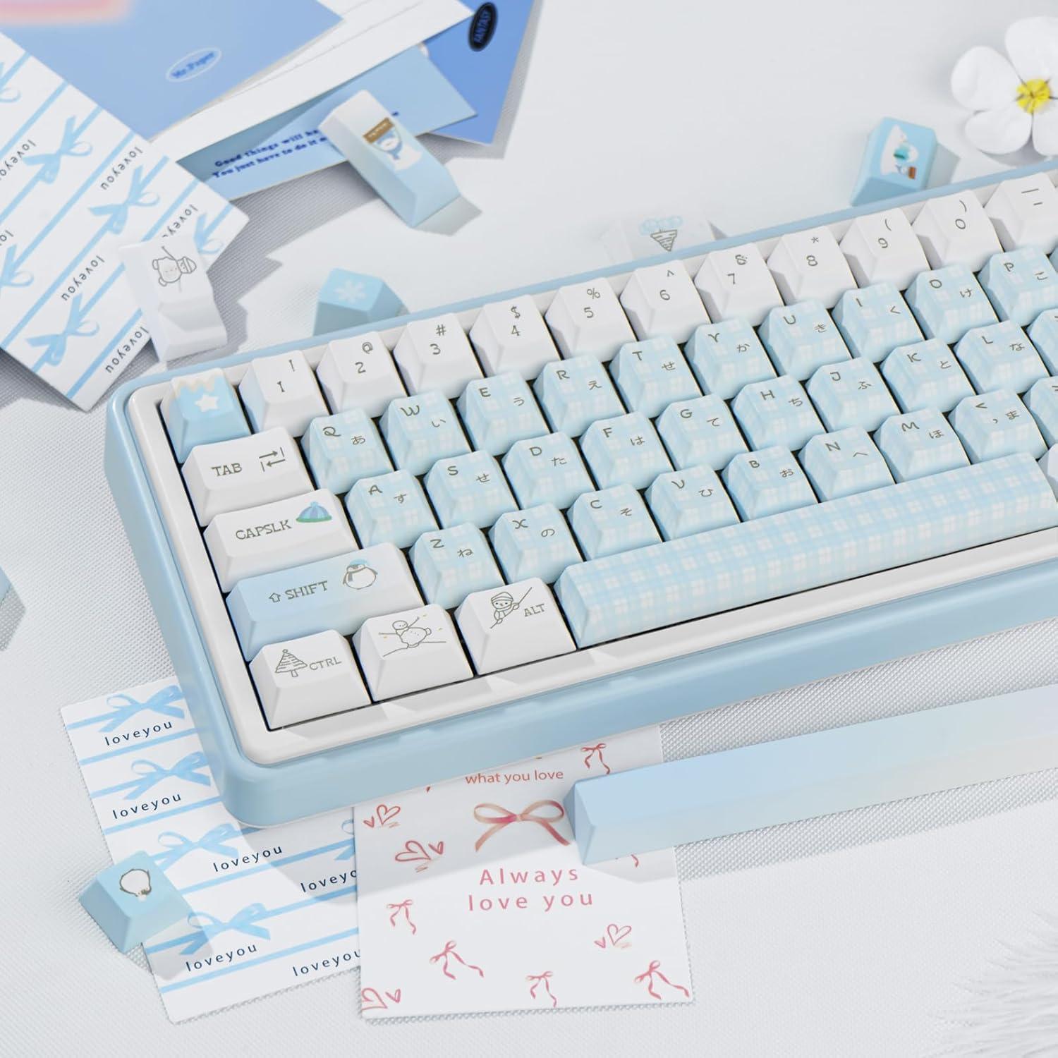 Juego de Teclas PBT COOMICKEY 145 Teclas Azul Invierno