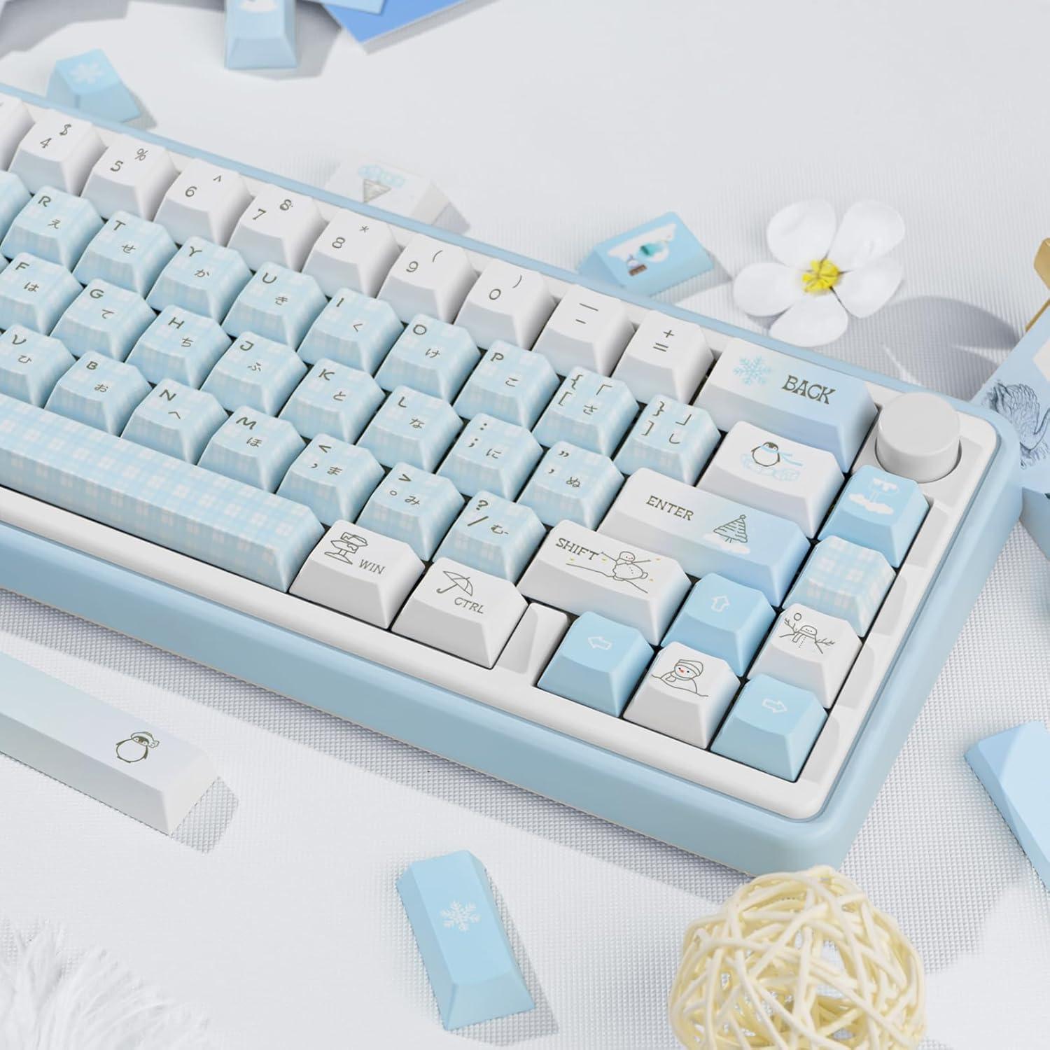 Juego de Teclas PBT COOMICKEY 145 Teclas Azul Invierno