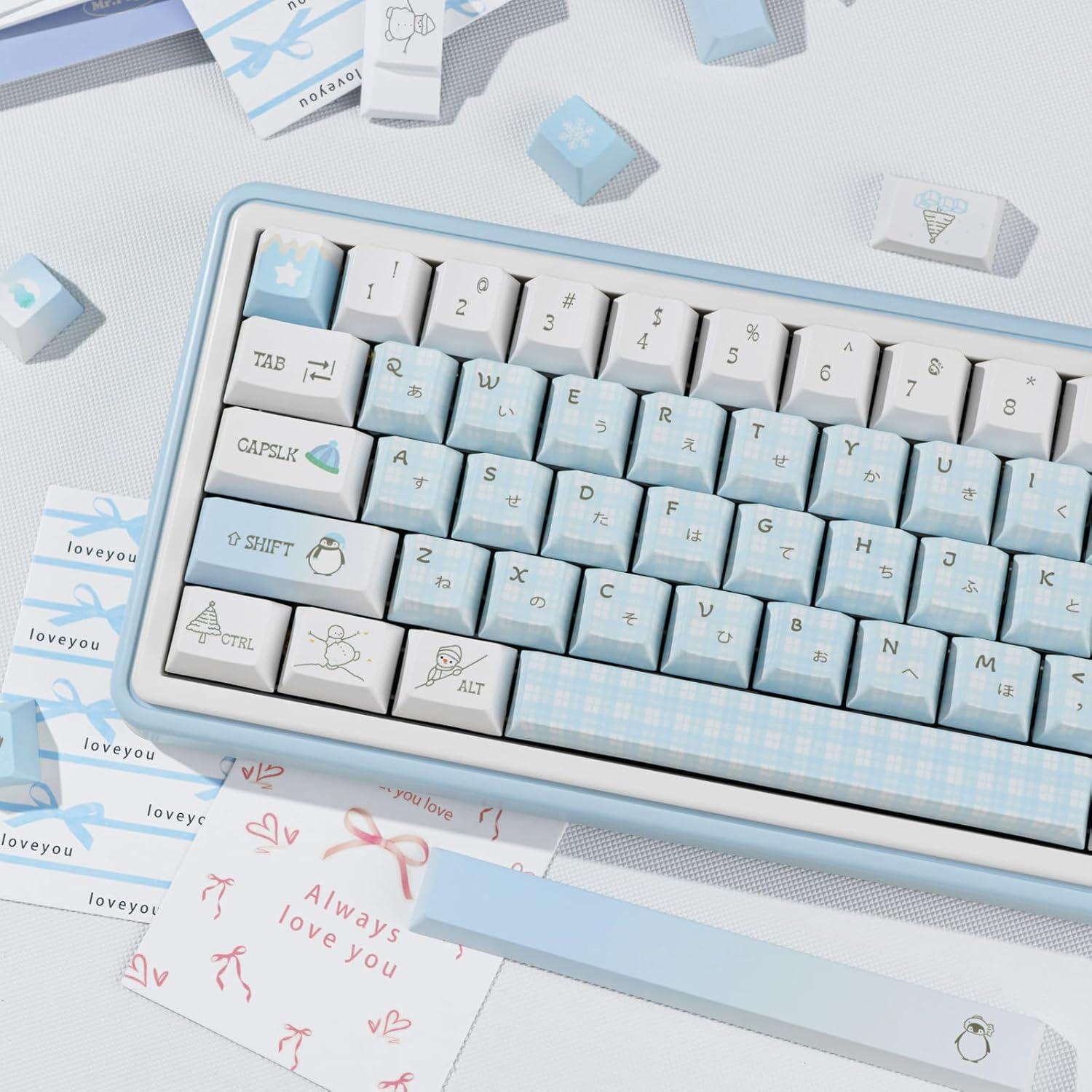 Juego de Teclas PBT COOMICKEY 145 Teclas Azul Invierno