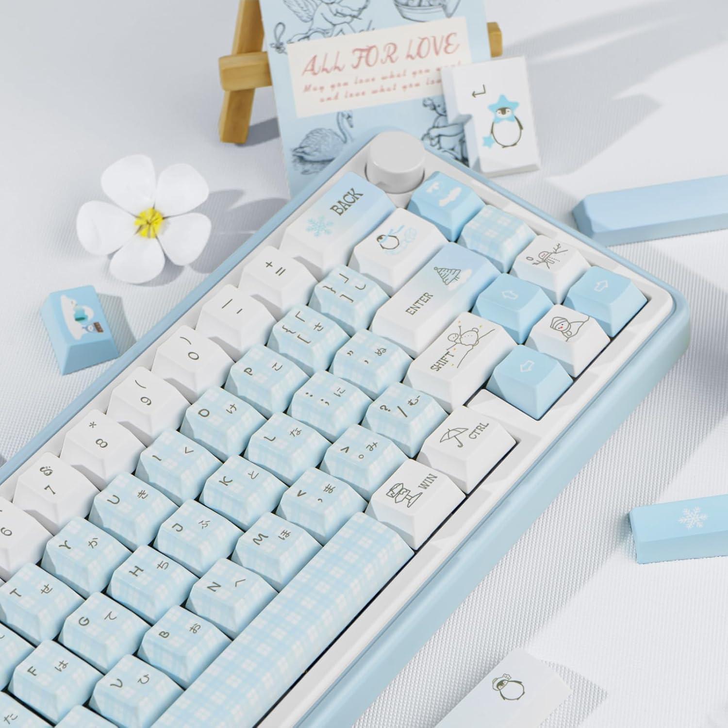 Juego de Teclas PBT COOMICKEY 145 Teclas Azul Invierno