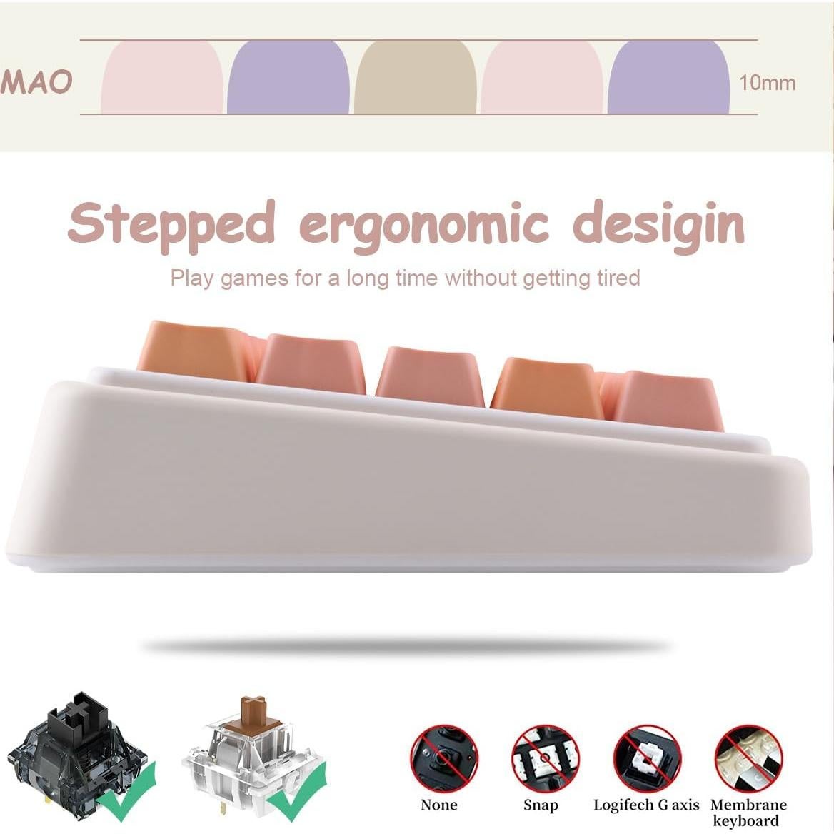 Teclas PBT 138 Lindas Cerdo de Postre TYRIXKI para Teclados