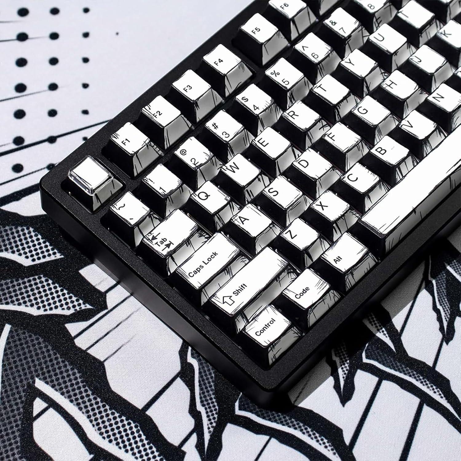 Conjunto de Teclas PBT SUEHIODHY Manga Retro 141 Teclas