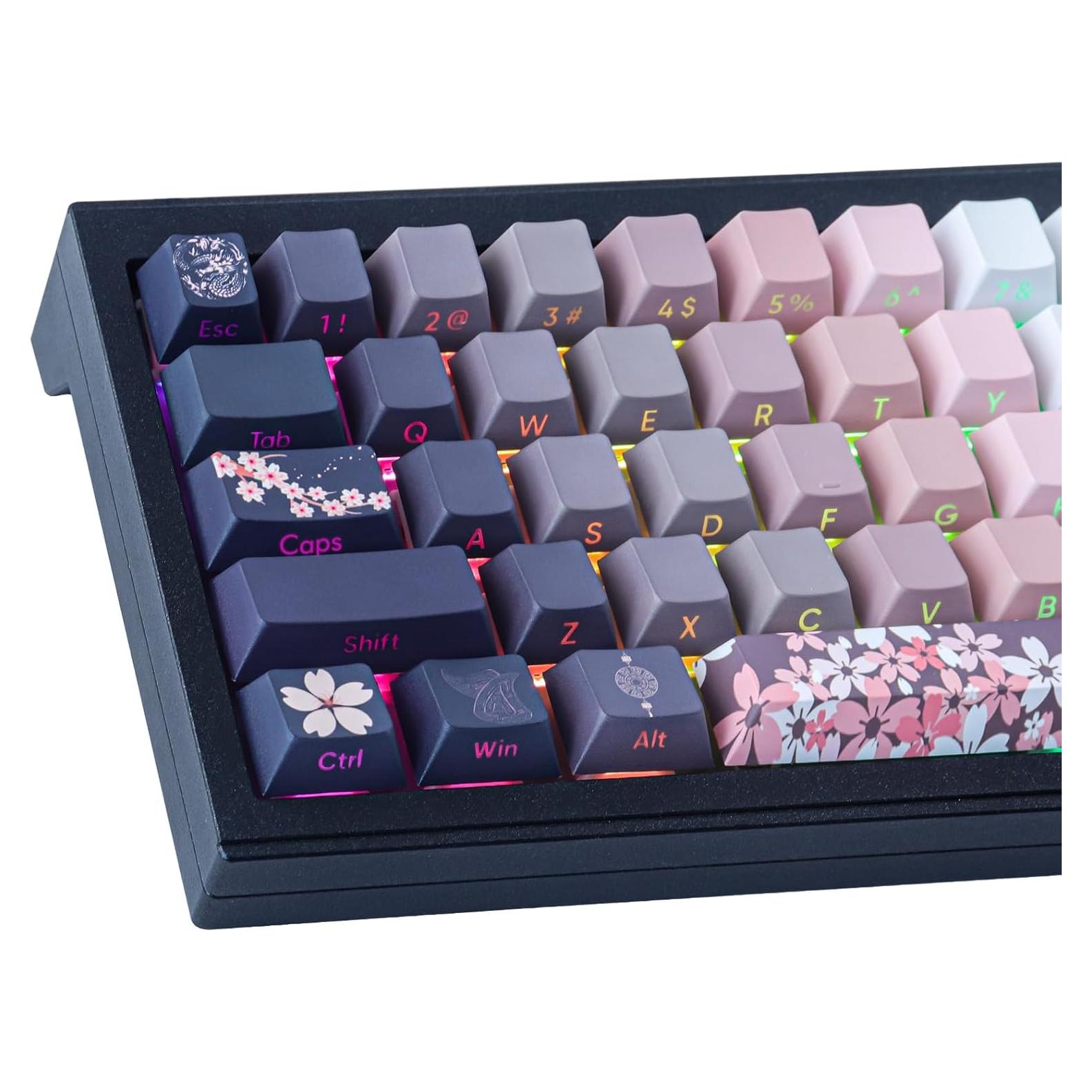 Juego de Teclas Mecánicas JOMKIZ PBT 135 Teclas Rosa