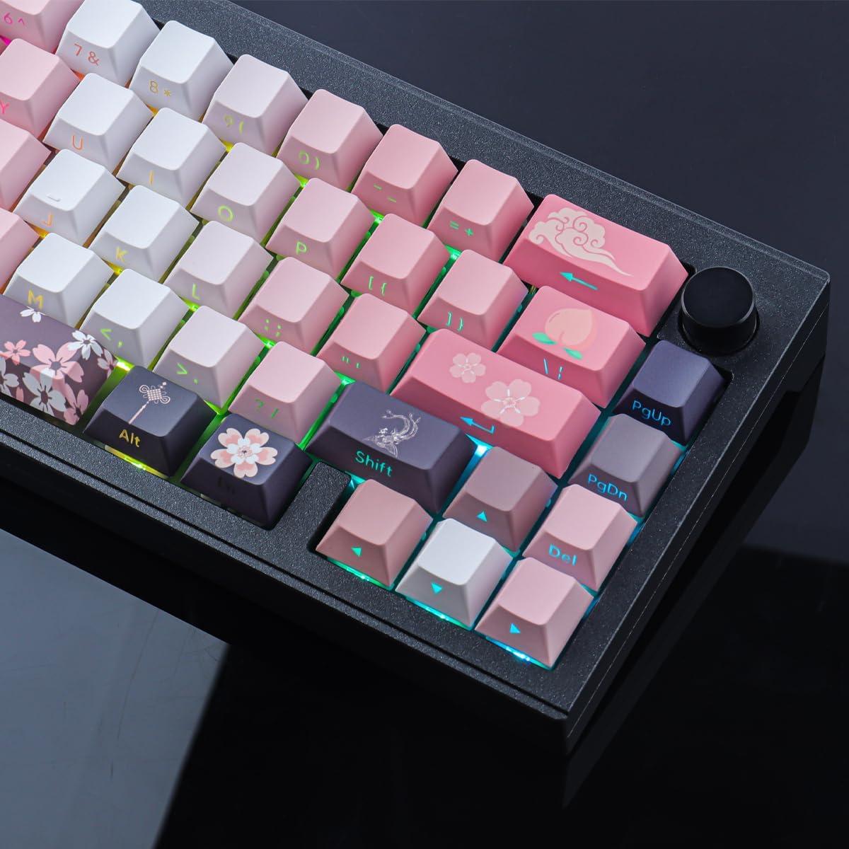 Juego de Teclas Mecánicas JOMKIZ PBT 135 Teclas Rosa