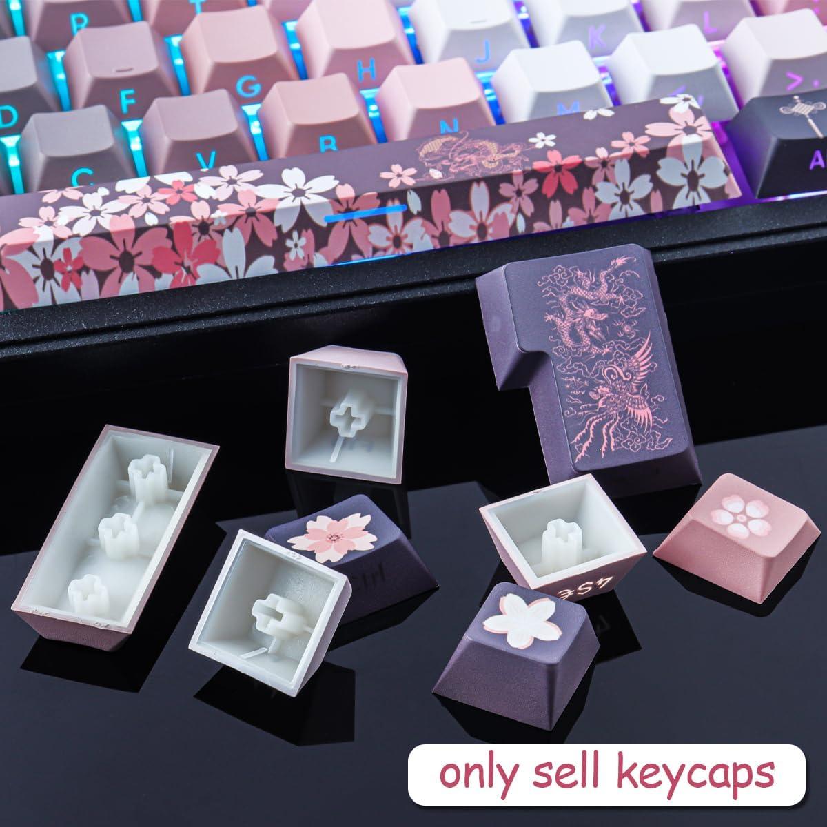 Juego de Teclas Mecánicas JOMKIZ PBT 135 Teclas Rosa