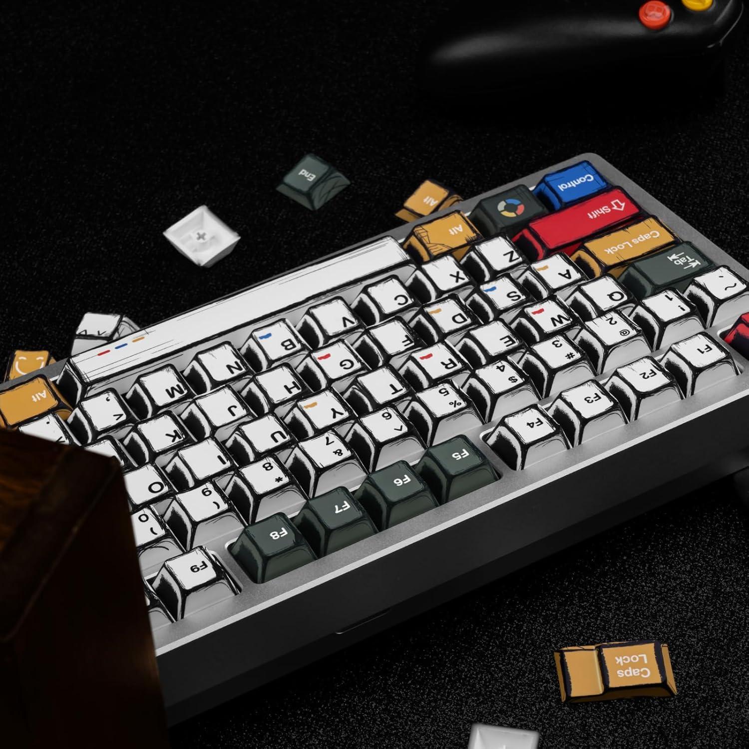 Teclas PBT Cherry GEKUCAP 136 Teclas Manga Mixta Luz