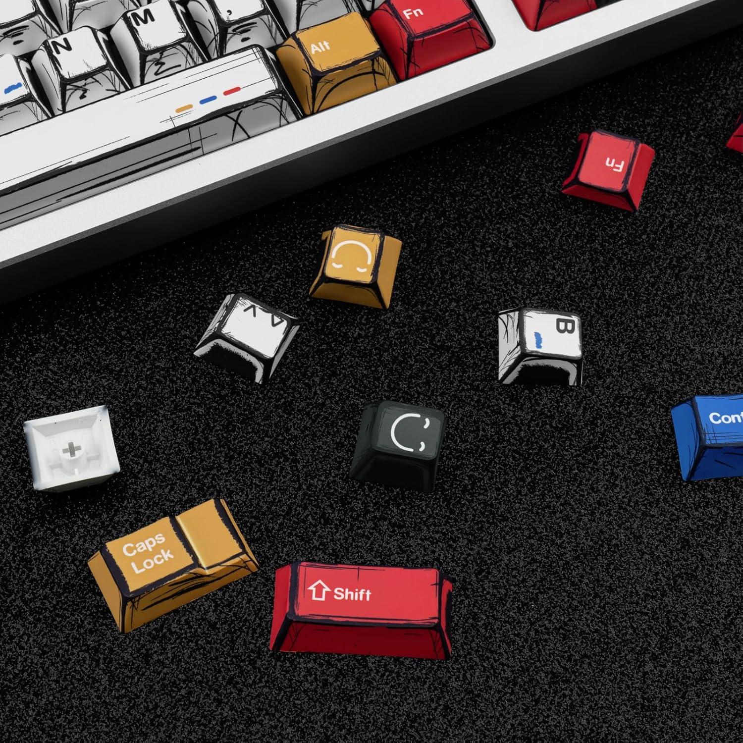 Teclas PBT Cherry GEKUCAP 136 Teclas Manga Mixta Luz