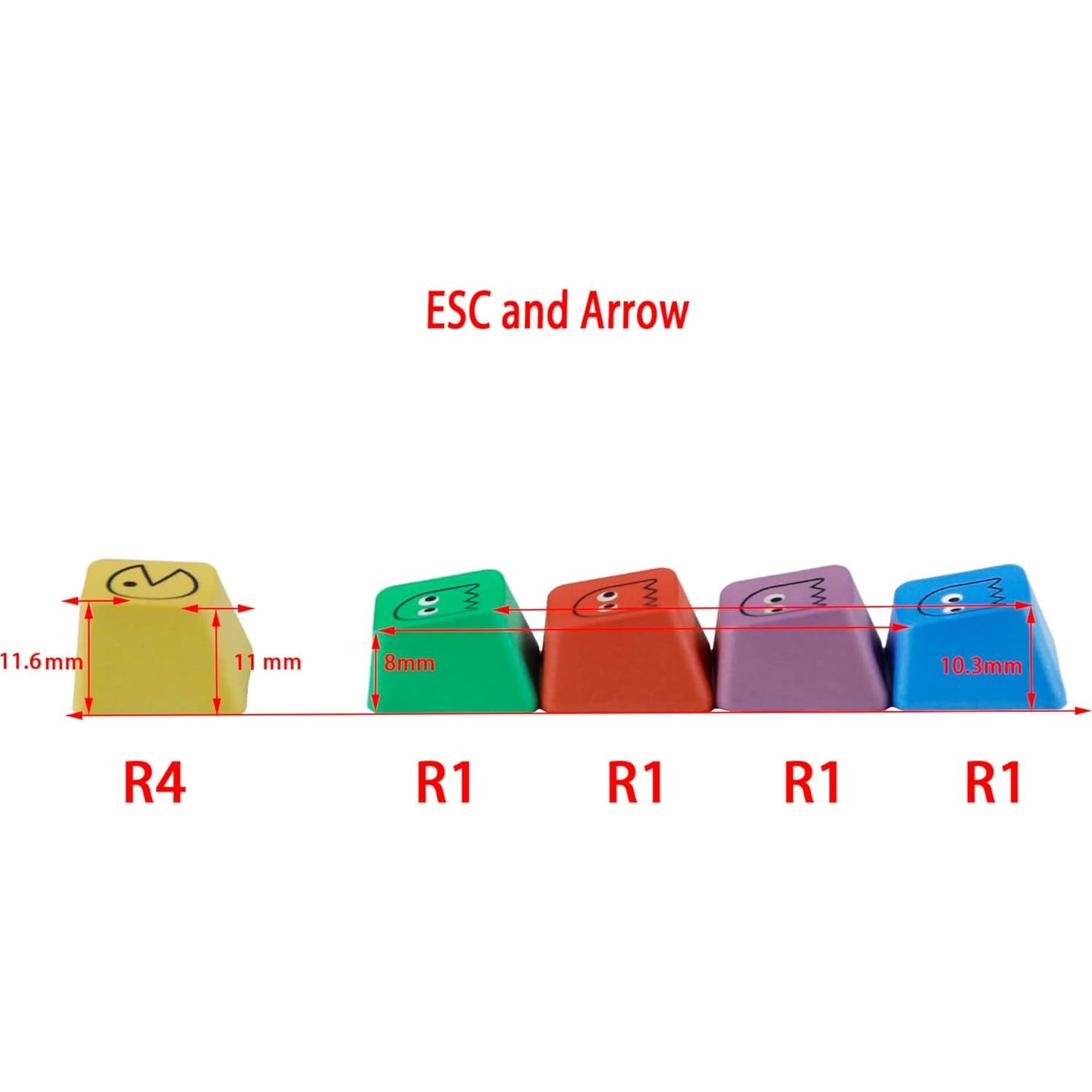 Teclas Personalizadas OEM Pac-Man PBT para Teclado Mecánico (5 Pcs)