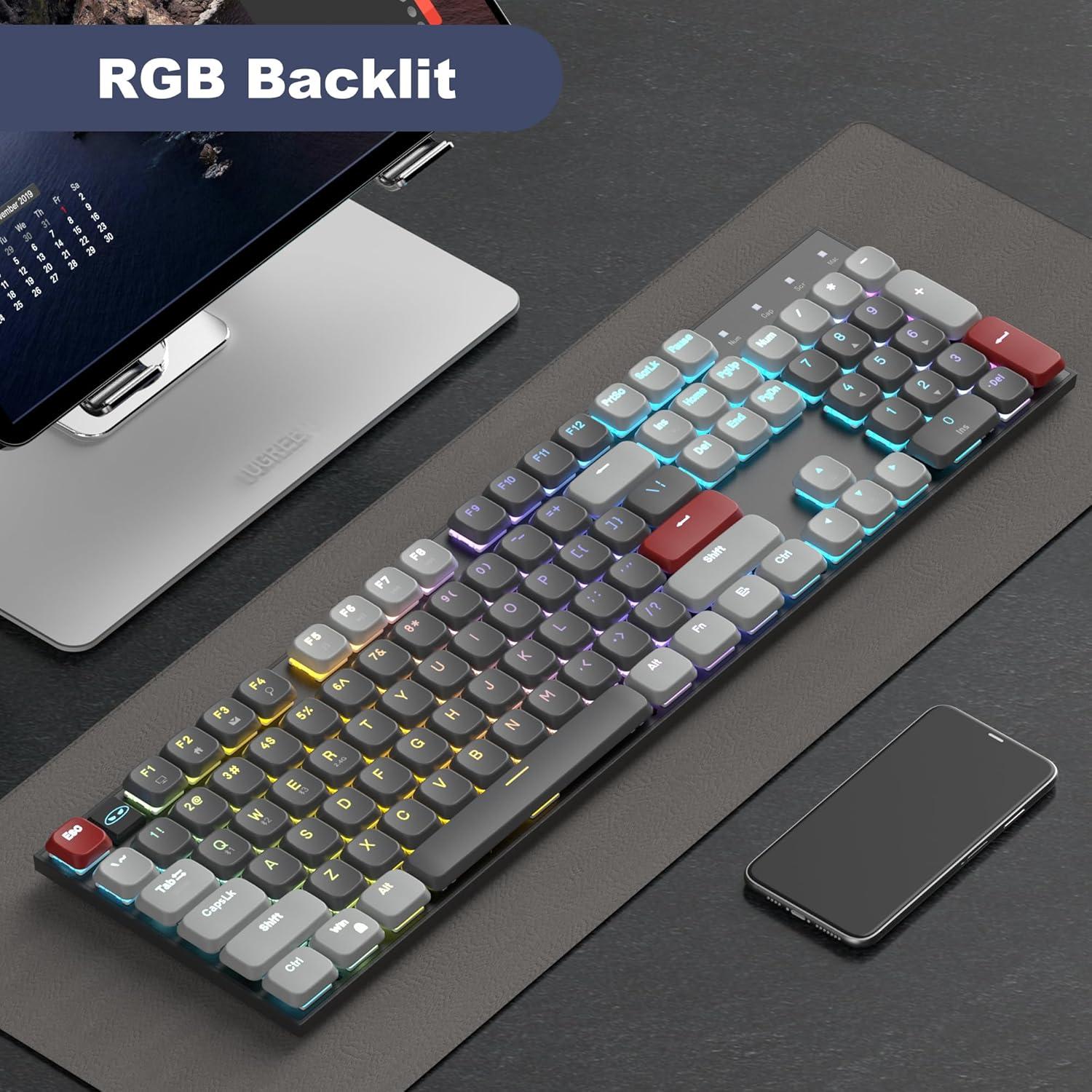 Teclado Mecánico Inalámbrico Camiysn Moon104 RGB 2.4GHz USB-C