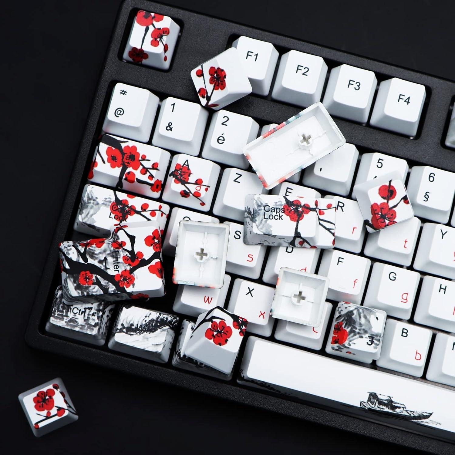 Set de Teclas Mecánicas MOLGRIA 111 PBT Flor de Ciruelo