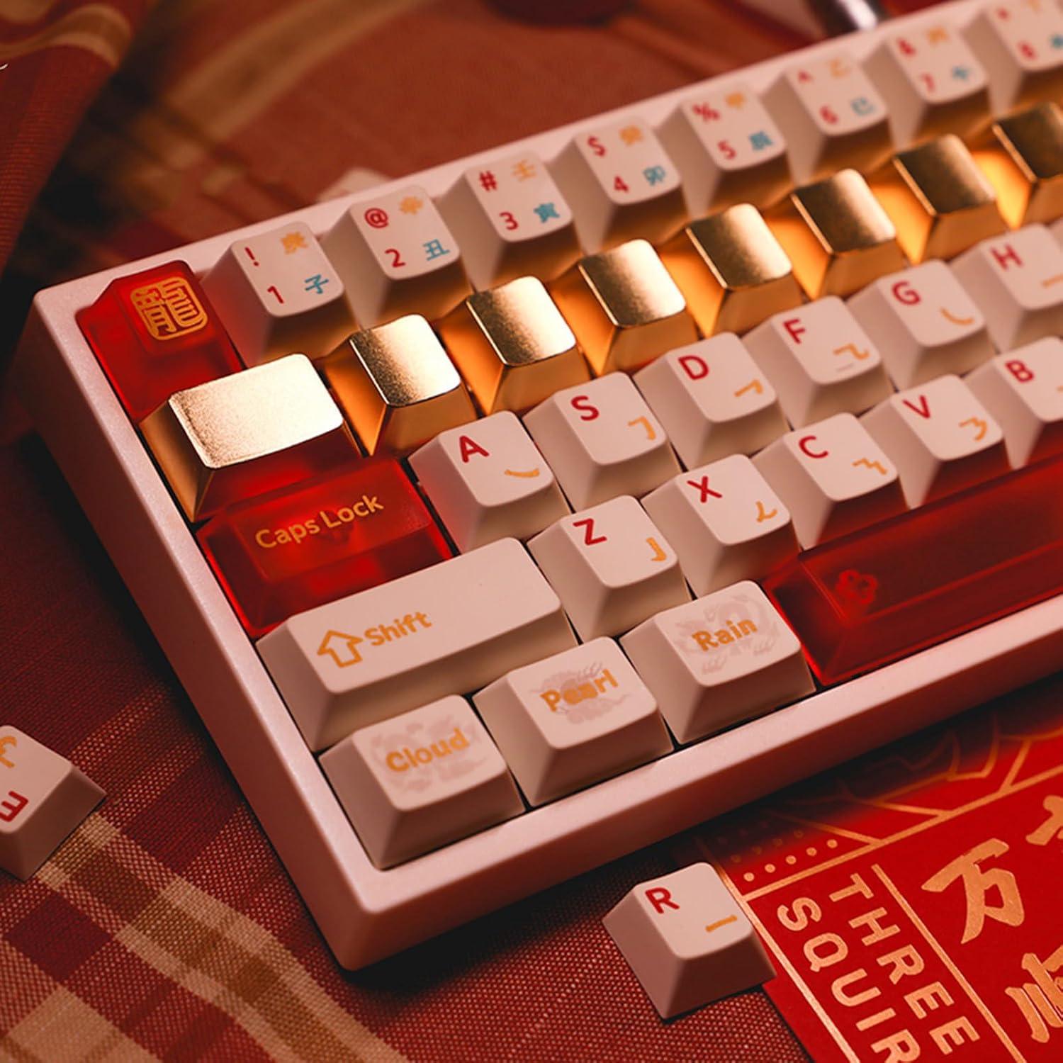 Teclas de metal doradas XUZHID para teclado mecánico - 15 piezas