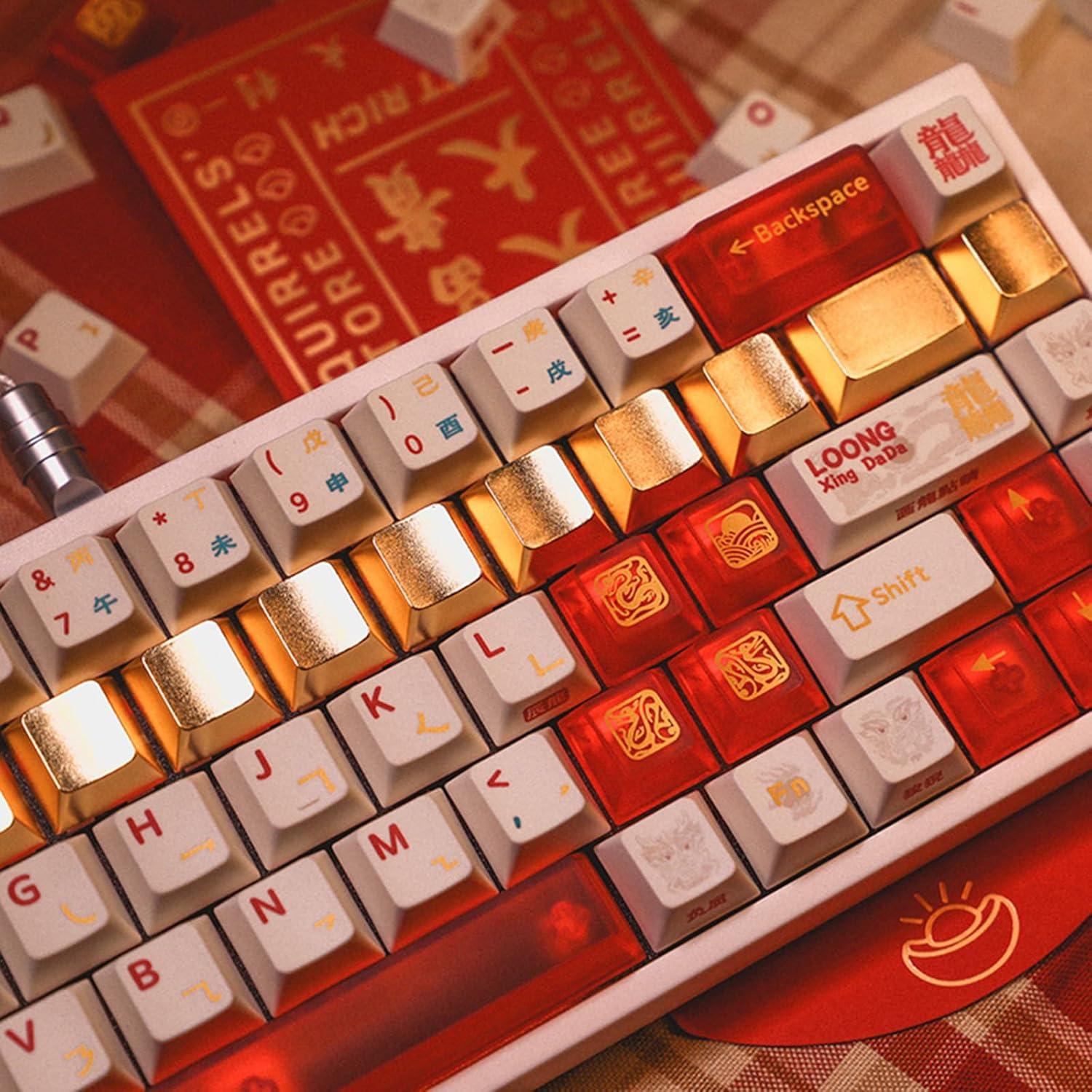 Teclas de metal doradas XUZHID para teclado mecánico - 15 piezas