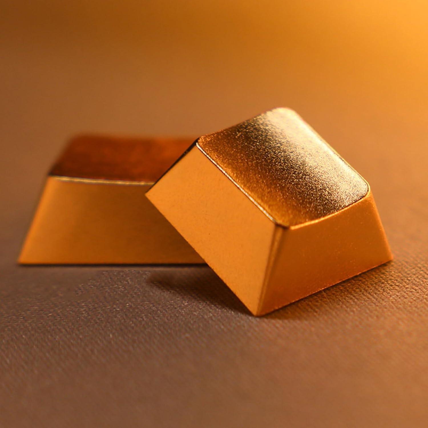 Teclas de metal doradas XUZHID para teclado mecánico - 15 piezas