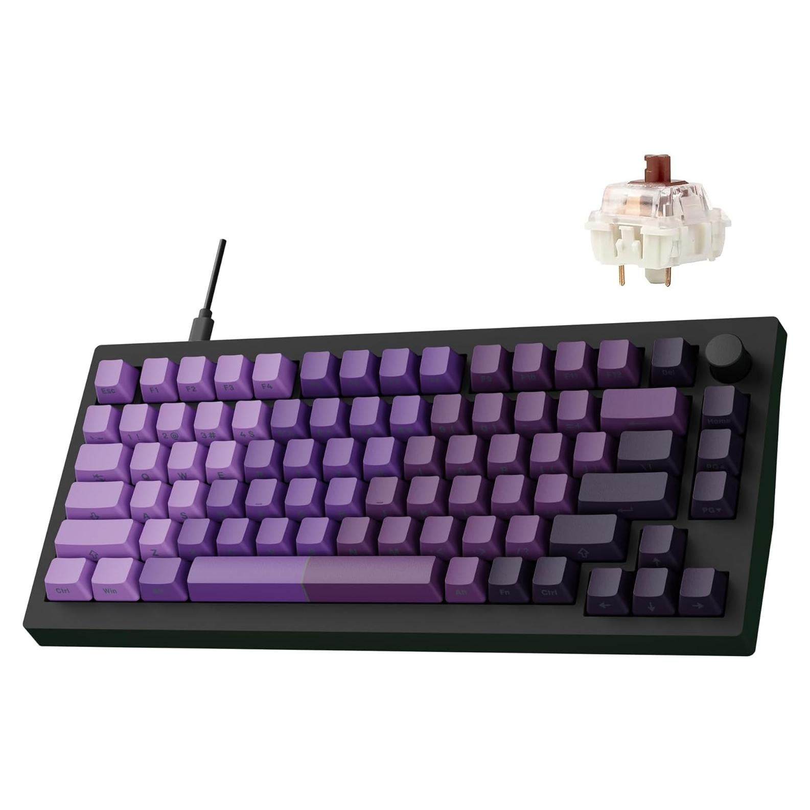 Teclado Mecánico Lemokey X4 75% Retroiluminado Rojo PBT