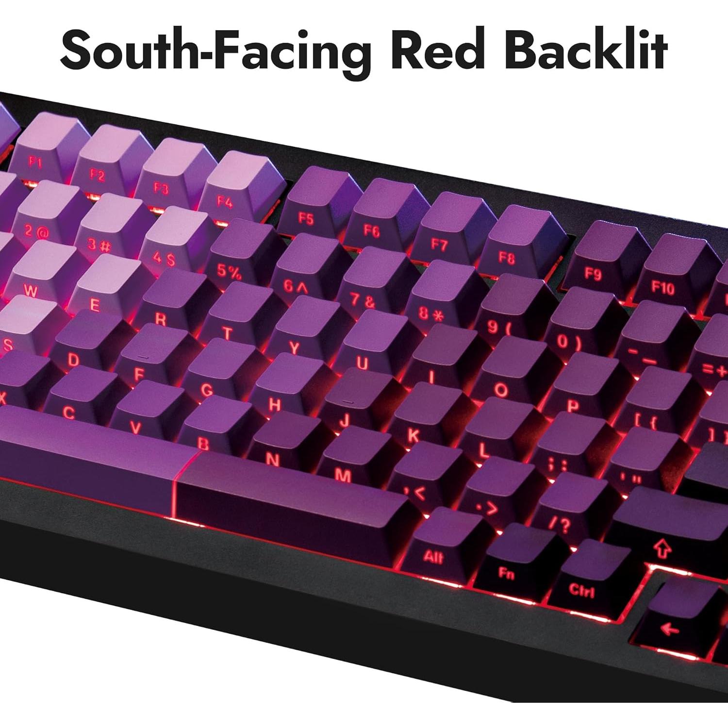 Teclado Mecánico Lemokey X4 75% Retroiluminado Rojo PBT