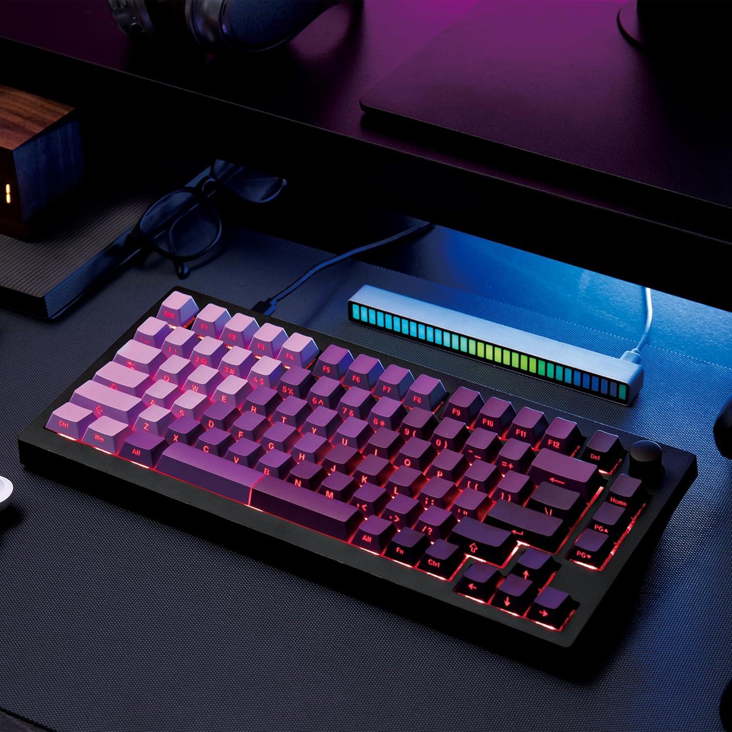 Teclado Mecánico Lemokey X4 75% Retroiluminado Rojo PBT