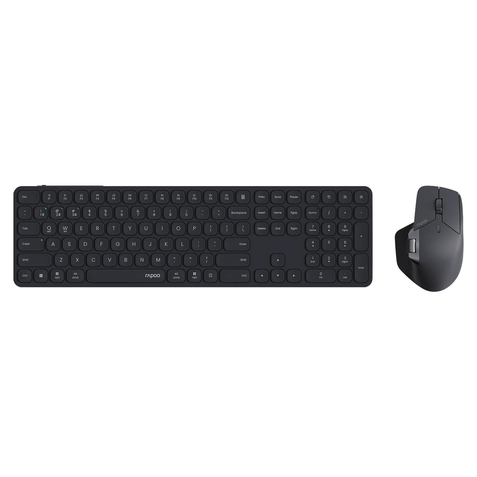 Combo Teclado y Ratón Inalámbrico Rapoo 9560M, USB-C, Silencioso