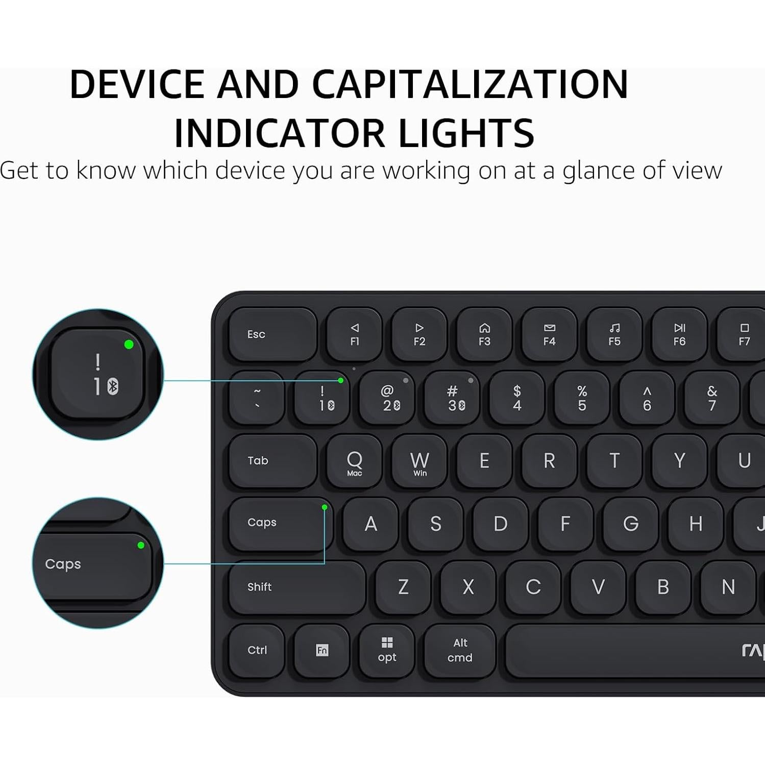 Combo Teclado y Ratón Inalámbrico Rapoo 9560M, USB-C, Silencioso